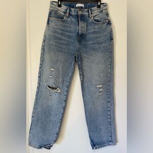 Betro Simone Women's Straight Leg Distressed Button Fly Jeans 30